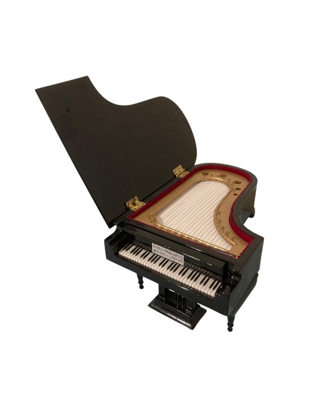 Black Baby Grand Piano Music Box With Box